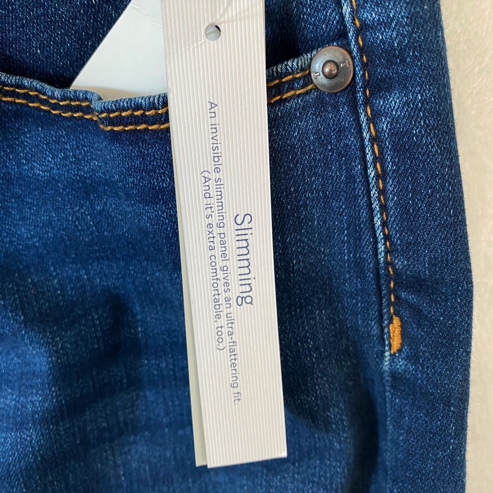 Talbots Women Petite High Waist Skinny Leg Jeggings Crop Jeans Dark Wash Sz 10P - Picture 8 of 10